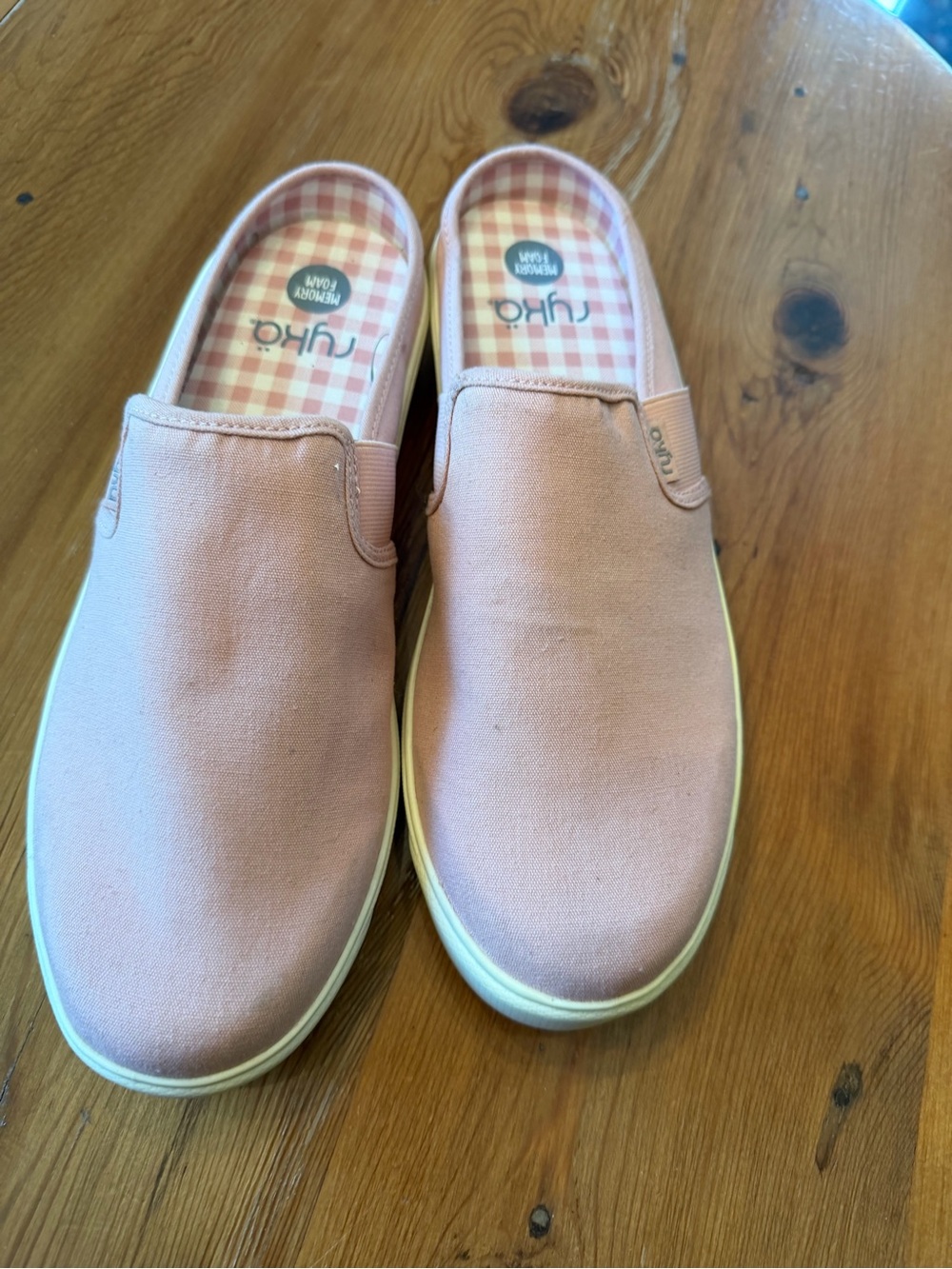 Ryka Pale Pink Slip-On Canvas Flats for Women